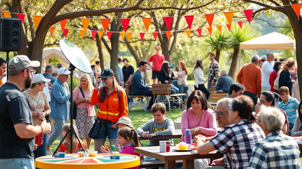 People enjoying entertainment park 88228a45